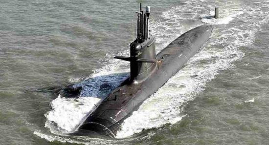 Indian submarine 'INS Vagir' leaves Colombo